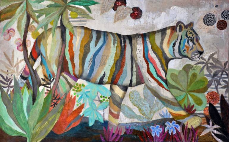 Rainbow Tiger - SOLD Painting by Martyna Zoltaszek | Saatchi Art
