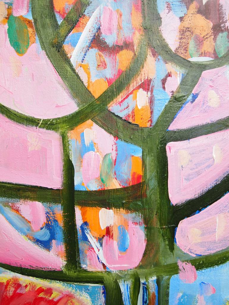 Original Expressionism Garden Painting by Colleen Shaw