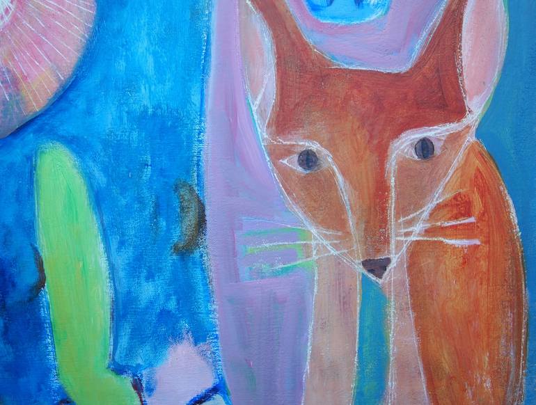 Original Expressionism Animal Painting by Colleen Shaw
