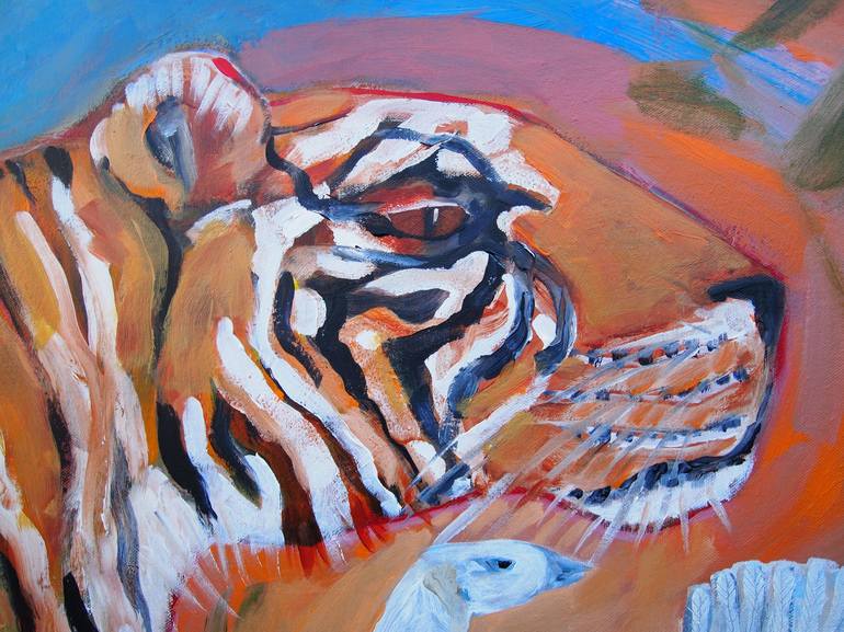 Original Expressionism Animal Painting by Colleen Shaw