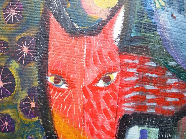 Original Expressionism Animal Painting by Colleen Shaw