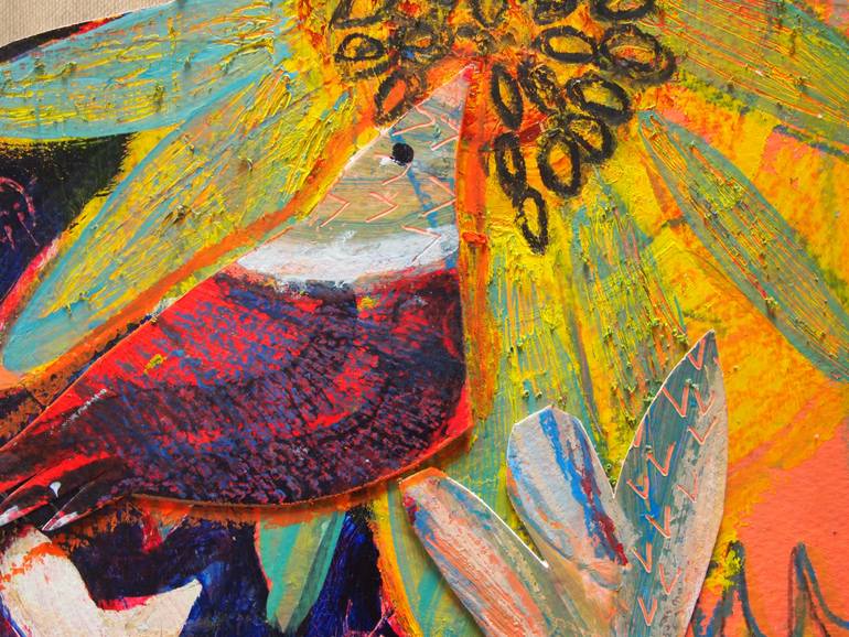 Original Expressionism Animal Painting by Colleen Shaw