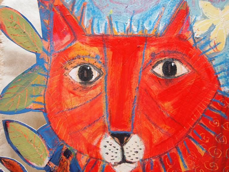 Original Expressionism Animal Painting by Colleen Shaw