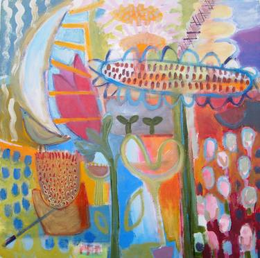 Original Expressionism Garden Paintings by Colleen Shaw