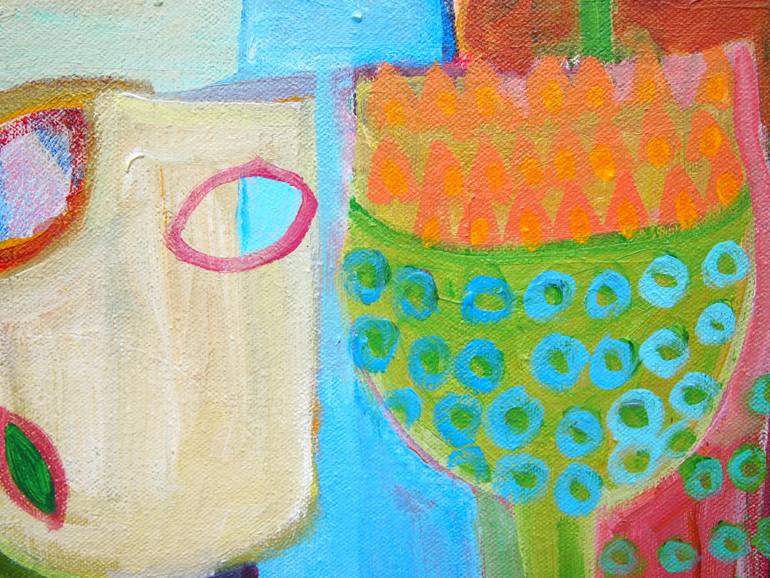 Original Expressionism Garden Painting by Colleen Shaw