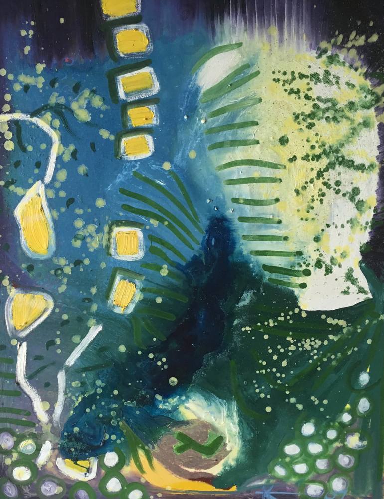 Original Abstract Painting by K Hare | Abstract Expressionism Art on Canvas | Underwater