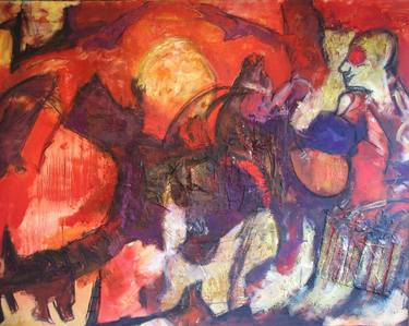 Original Abstract Expressionism Abstract Paintings by Shahrokh Roland-khosravi