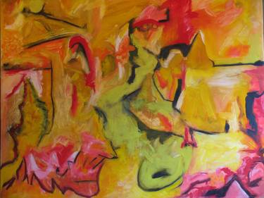 Original Abstract Expressionism Abstract Paintings by Shahrokh Roland-khosravi
