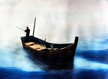 Original Fine Art Boat Paintings by Sinisa Alujevic