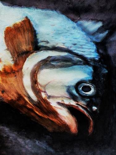Original Fine Art Fish Paintings by Sinisa Alujevic