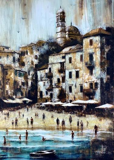 Original Beach Paintings by Sinisa Alujevic