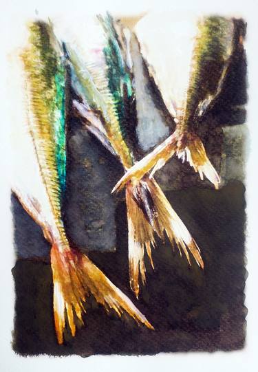 Original Figurative Fish Paintings by Sinisa Alujevic