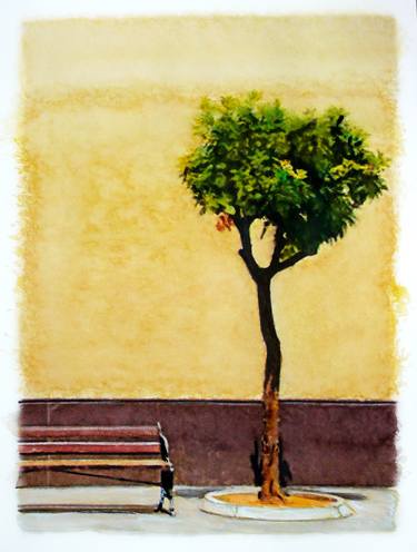 Original Minimalism Tree Paintings by Sinisa Alujevic