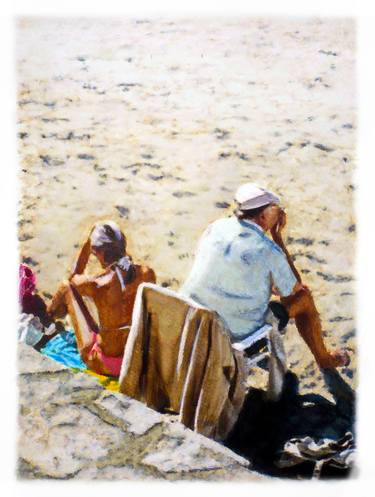 Print of Figurative Beach Paintings by Sinisa Alujevic
