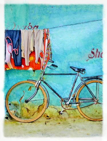 Original Modern Bicycle Paintings by Sinisa Alujevic
