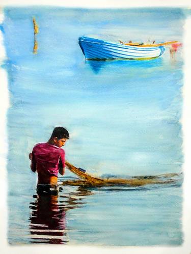 Print of Figurative Seascape Paintings by Sinisa Alujevic