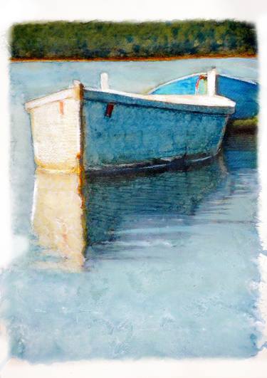 Original Fine Art Boat Paintings by Sinisa Alujevic