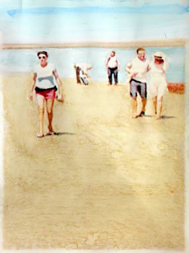 Print of Figurative Beach Paintings by Sinisa Alujevic