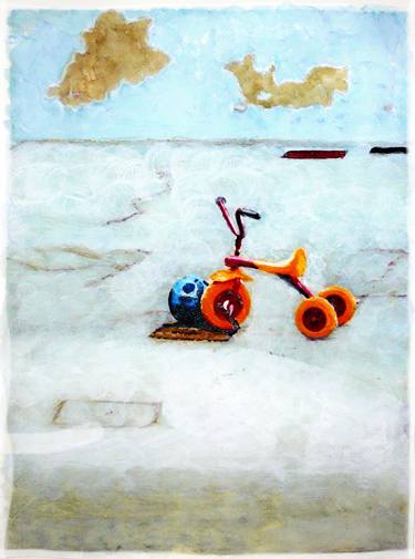 Original Minimalism Bicycle Paintings by Sinisa Alujevic