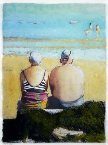 Print of Figurative Beach Paintings by Sinisa Alujevic