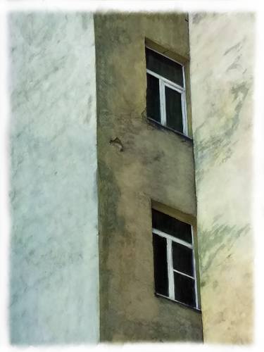 Original Minimalism Architecture Paintings by Sinisa Alujevic