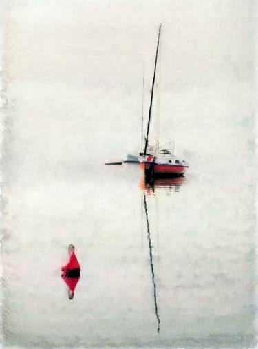 Print of Sailboat Paintings by Sinisa Alujevic