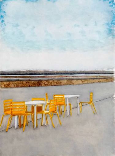 Original Fine Art Beach Paintings by Sinisa Alujevic