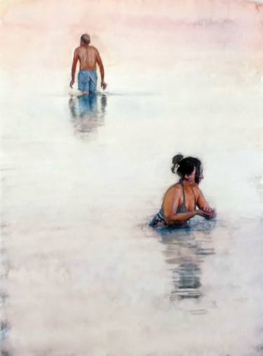 Print of Realism Beach Paintings by Sinisa Alujevic