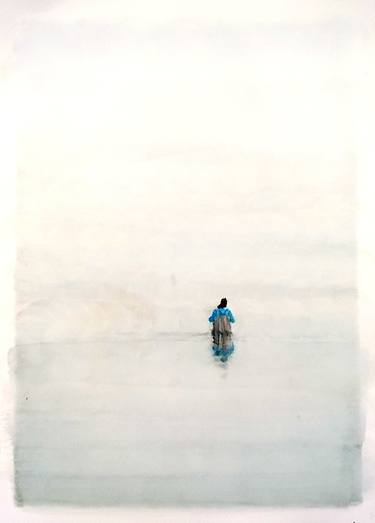 Original Minimalism Beach Paintings by Sinisa Alujevic