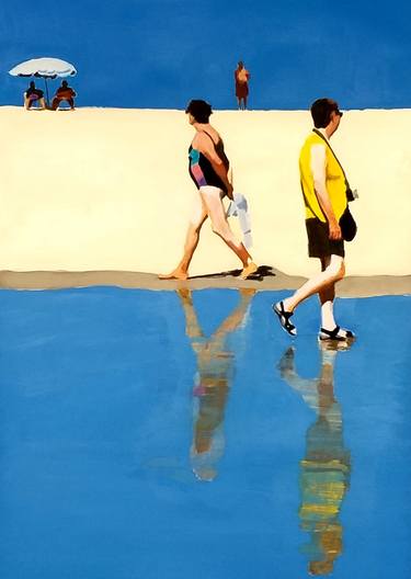 Print of Fine Art Beach Paintings by Sinisa Alujevic