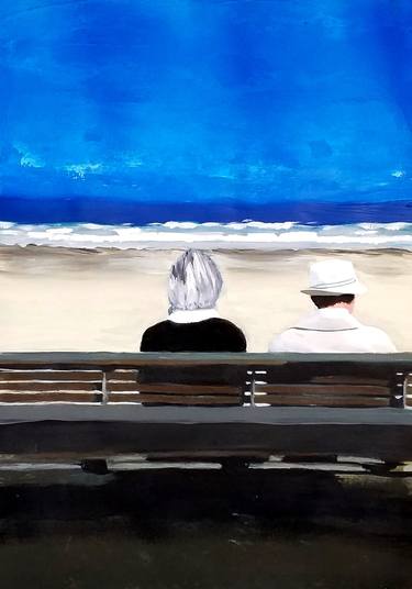 Print of Figurative Beach Paintings by Sinisa Alujevic