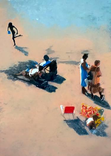 Original Fine Art Beach Paintings by Sinisa Alujevic