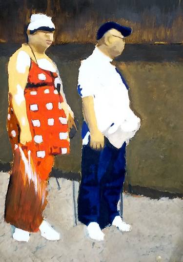 Print of People Paintings by Sinisa Alujevic