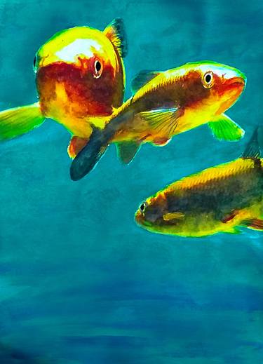 Print of Fine Art Fish Paintings by Sinisa Alujevic