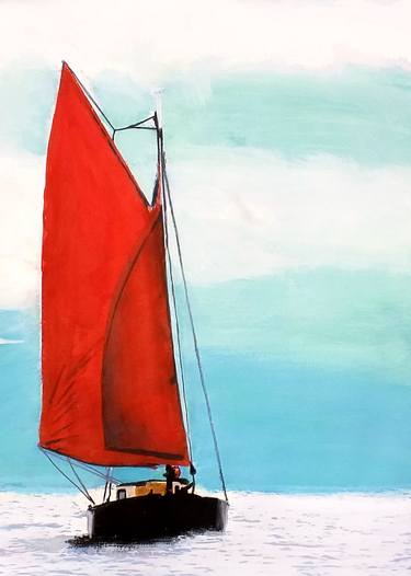 Original Fine Art Boat Paintings by Sinisa Alujevic