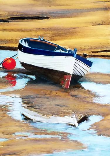 Original Fine Art Boat Paintings by Sinisa Alujevic