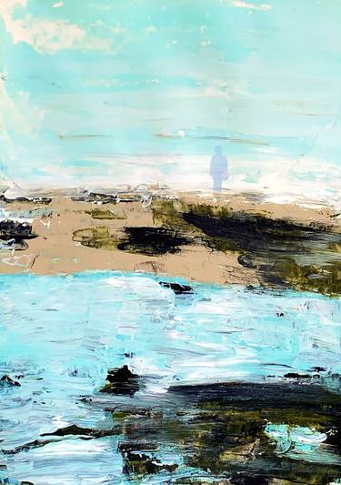 Original Fine Art Beach Paintings by Sinisa Alujevic