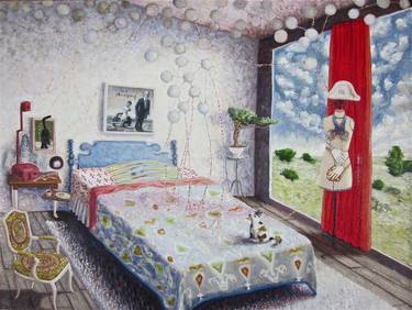 Original Surrealism Interiors Painting by Cassie Taggart