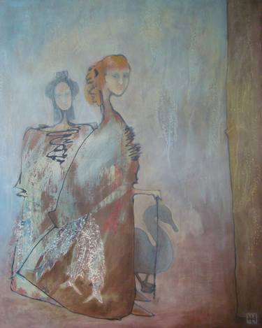 Original Women Painting by louise van heerdt