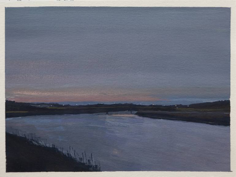 Original Landscape Painting by Levi Hemphill | Impressionism Art on Paper | rise and fall