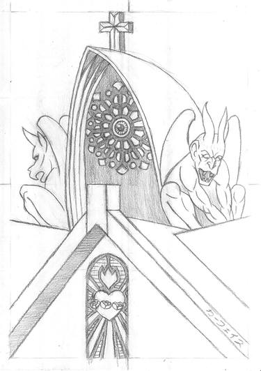 Madonna with Gargoyles [La Vierge aux Gargouilles] (sketch) thumb