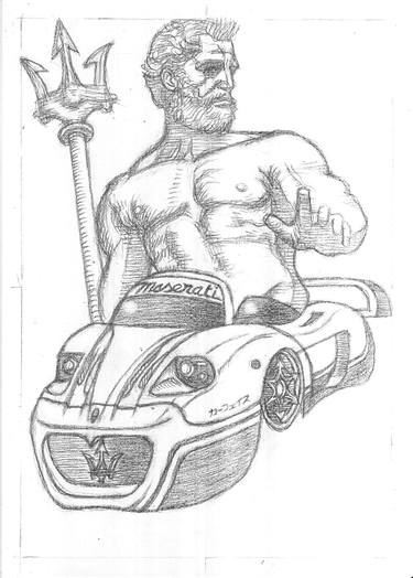 Original Surrealism Car Drawings by Carface カーフェイス