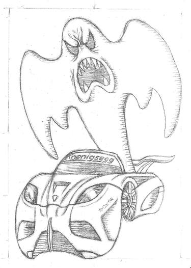 Original Surrealism Car Drawings by Carface カーフェイス