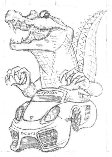 Original Surrealism Car Drawings by Carface カーフェイス