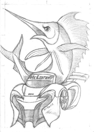 Original Surrealism Car Drawings by Carface カーフェイス