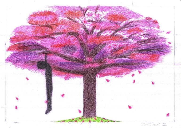 Sketch Pencil Sketch Cherry Blossom Tree Drawing - kundelkaijejwlascicielka