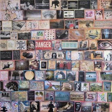 Original Conceptual Wall Collage by Veronika Ban