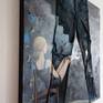 I believe this surrealistic artwork is speaking alone with its symbolic and poetic narration, describing that moments in life, when we simply put our legs on the Moon and grow.
Materials and technique used: charcoal, glue, jeans trousers, acrylic colors and varnish on canvas.
Made in Berlin, March 2016.