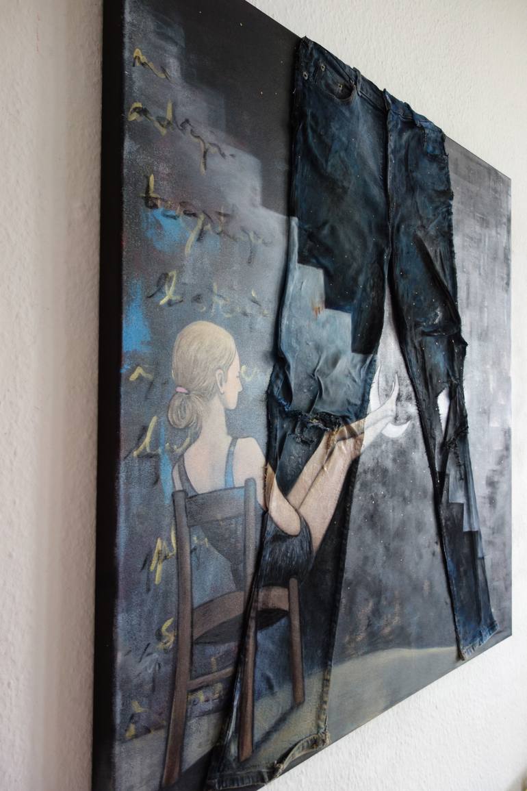 Original Conceptual People Painting by Veronika Ban