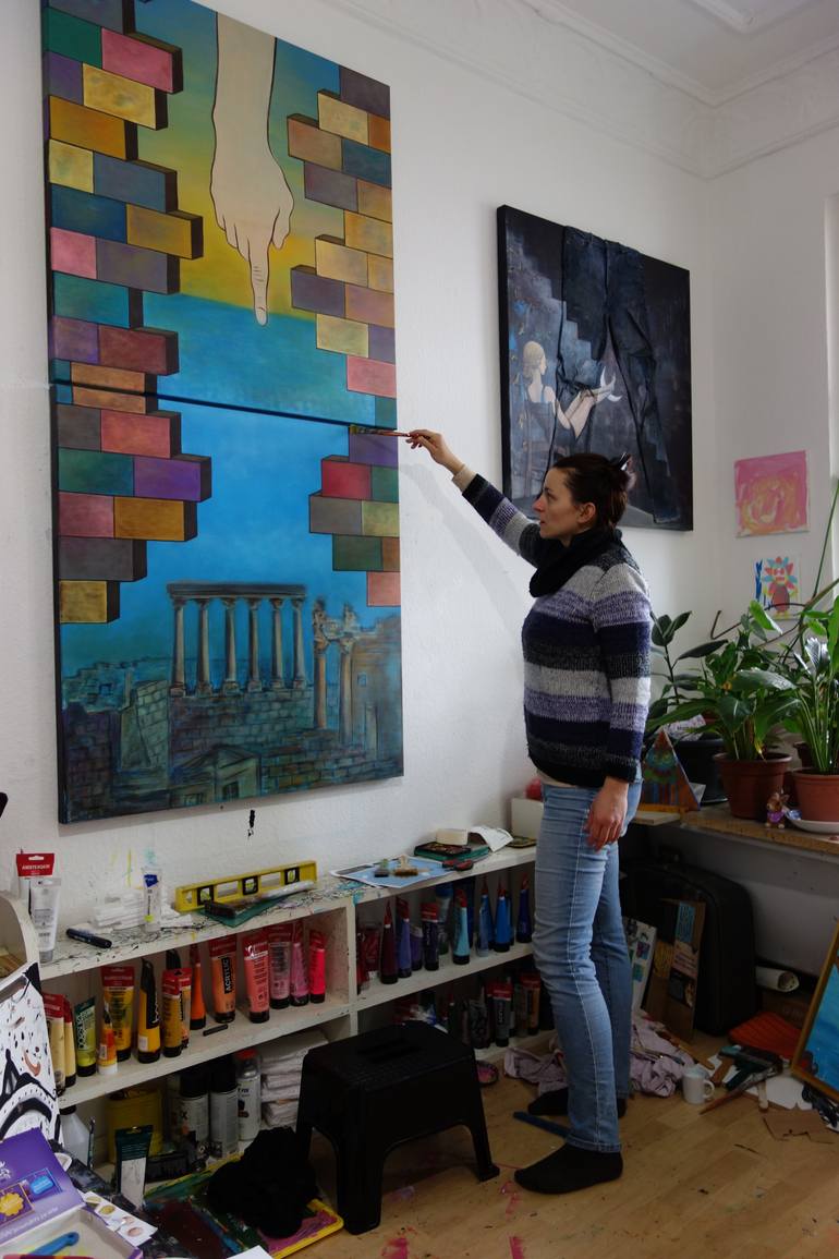 Original Conceptual Architecture Painting by Veronika Ban